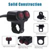 Stylemafia Waterproof Motorcycle ATV 7/8″ Light Bar Switch，Handlebar Double Control Kill Button Switch，Headlight Spotlights Hazard Brake Fog Light ON Off Switches 12v 16A (Red)