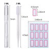 20 PCS Cuticle Oil Pens Transparent Twist Pens Cosmetic Container Empty Cuticle Nail Oil Pen With Brush Tip Lip Gloss Twist Pens Refillable Eyelash Growth Liquid Tube 10 Transfer Pipettes 2 Stickers