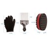 Twist Hair Sponge Set, Twist Hair Sponge Brush Metal Hair Pick Comb Hair Twister Tool for Afro Women Men Black (Type B)