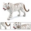 Gemini&Genius White Tiger Family Set Realistic Animal Figurines with Cub, Safari Animals Family Playset Figures, Educational Wildlife World Models, Cake Toppers Christmas Birthday Gift for Kids