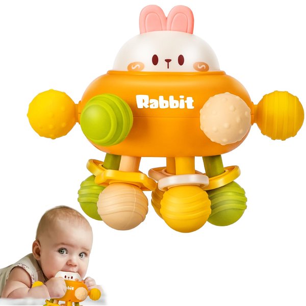 Baby Teething Toys, Baby Teethers Montessori Sensory Toys for 0-6 6-12 Months, Gifts for Newborn Infant Boys Girls 3 6 9 12 18 Months 1 One Year Old Toys, Baby Rattle Chew Toys, Toddler Learning Toys
