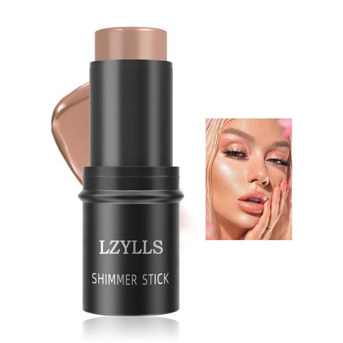 Cream Blush Stick with Brush,Waterproof Multi Cream Blush Stick Makeup,Lightweight,Long-lasting,Easy To Use,2 in 1 Multi Stick Blush for Cheeks & Lip Tint & Eyeshadow Makeup,Suitable for All Skin Q4