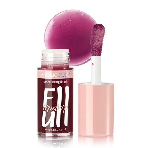 Moisturizing Lip Oil, No-Sticky Tinted Lip Gloss for Dry Lips Lip Balm Lip Care, Shiny and Vegan Tinted Lip Gloss 0.16OZ - 04 MEDUSA