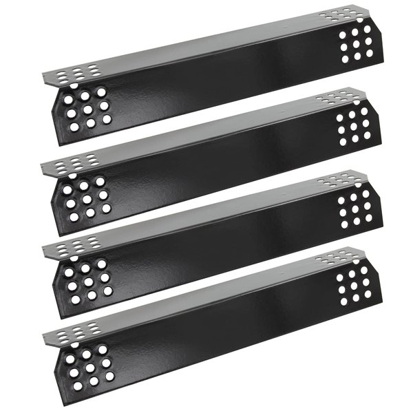 Hongso PPG371 (4-Pack) Porcelain Steel Heat Plate, Heat Shield, Heat Tent, Burner Cover, Vaporizor Bar Replacement for Grill Master 720-0697, 720-0737, Nexgrill 720-0830H, 720-0783E Gas Grill Models