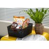 Eslite Plastic Storage Baskets for Organizing,11.42"X9"X4.7",Pack of 4 (Black)