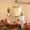 18 Pcs Farm Cute Animal Figurines Easter Toy Set 7 Pcs Simulated Chicken Figurines Realistic Plastic Farmer Feeder 10 Pcs Mini Fence Toys Preschool Toy Figure Play Set for Collection Educational Props
