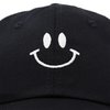 DALIX Smile Baseball Cap Smiling Face Happy Dad Hat Men Women Teens in Black