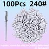 100 Pcs (240 Grit White) Small Sanding Bands Nail Drill Bit,Nail Drill Bits,Extreme Fine Grit Mini Sanding Band,Nail Bits,Upgrade 3.1mm Mandrel Bits,Professional Nail Drill Bit for Acrylic Nails