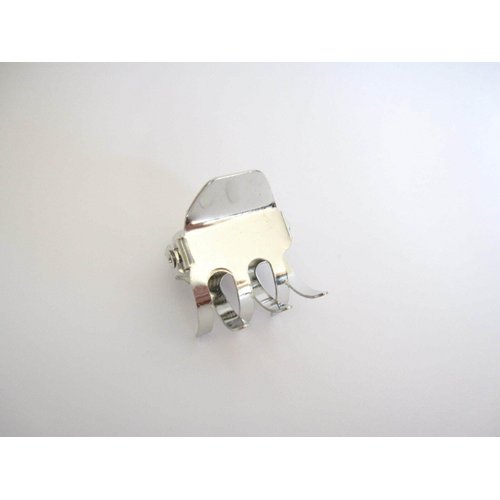 Generic Small mini shiny silver tone metal hair claw clip (Clip quantity: 1 clip)