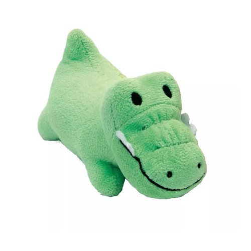 Small Dog and Puppies Pals 5" Gator Pig Lion or Set of 3 Plush Toys with Squeaker (Green Gator)