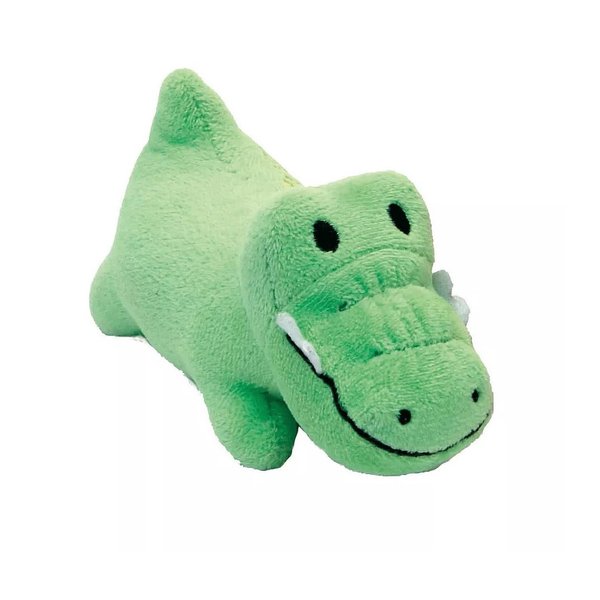 Small Dog and Puppies Pals 5" Gator Pig Lion or Set of 3 Plush Toys with Squeaker (Green Gator)