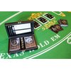 Marine Corps Playing Cards and Dice Set – Black Leather Keepsake Box, Playing Cards with USMC Rank Insignia, EGA Dice