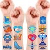 104 PCS Fathers Day Birthday Party Decorations Supplies Favors Best Dad Ever Happy Fathers Day Decor Stickers Temporary Tattoos For Man Gift School Prizes Rewards