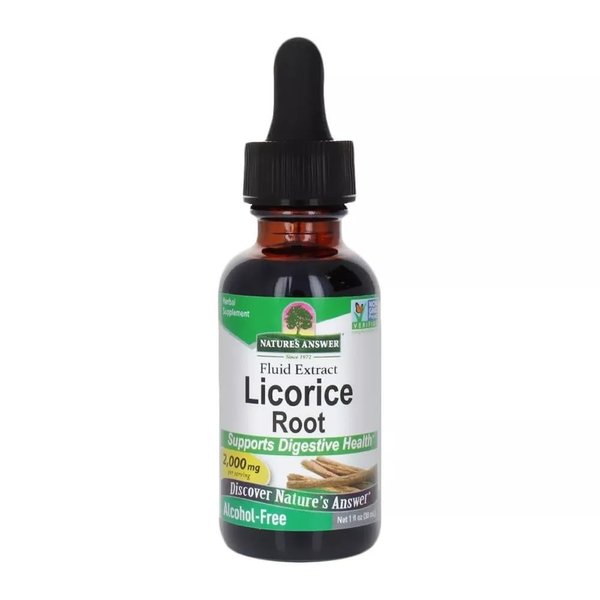 Nature's Answer Licorice Root | Herbal Supplement | Supports Digestive Health | Non-GMO & Kosher | Alcohol-Free, Gluten-Free & Vegan 1oz