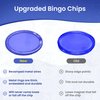 MR CHIPS Magnetic Bingo Chips with Metal Edge 3/4 Inch - 100 Upgraded Pieces Assorted Transparent Bingo Chips - Available in 7 Colors in A Reusable Bag