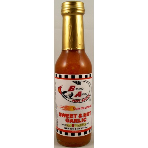Burning Asphalt Sauces Sweet & Hot Garlic Hot Sauce - 6 oz.