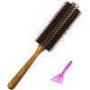 Vista Round Hair Brush Boar Bristle Wooden Hair Brush for Women Blow Drying Handle Anti Static Hairbrush for Hair Styling, Drying, Curling