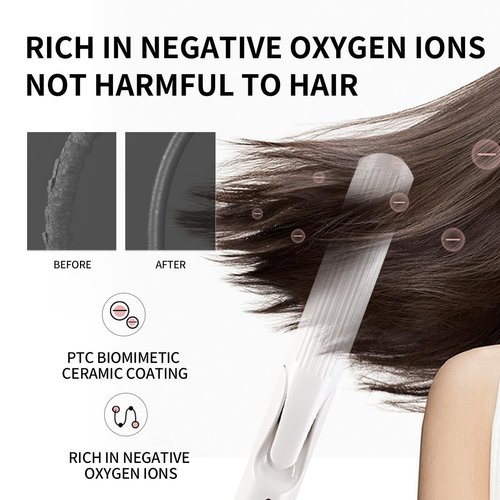 Fuyuteen Hair Straightener and Curler 2 in 1 with Curls Bangs 1 1/4-Inch Flat Iron Curling Iron for Short Long Fine Hair Travel,Ceramic Coating,Anti-Scald,Fast Results,Smooth Styles Hair Iron,White