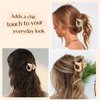 YANIBEST 4 Pack Hair Claw Clips for Women 2.2 Inch Hair Accessories for Girls Thin Thick Curly Hair, Strong Hold Hair Claw,Neutral Colors