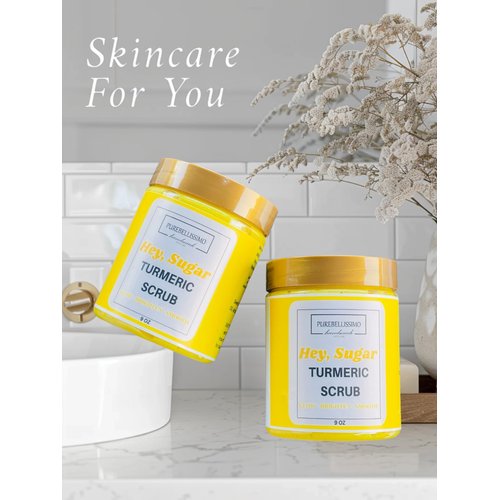 PureBellissimo Vitamin C and Turmeric Face Scrub, Facial Scrub Exfoliating For Blackheads, Dark Spots, Acne