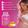 Laicuherb Fertility Support Gummies for Women Hormonal Balance & Conception Support, Prenatal Vitamins with Myo-Inositol & Pantothenic Acid, Fertility Gummies for Women Get Pregnant Fast, 60 Count