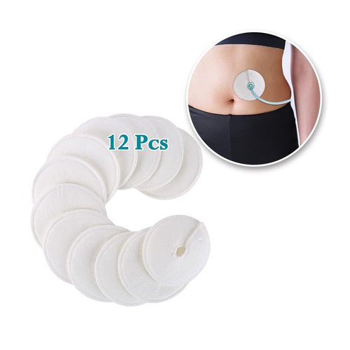 Gtube Button Covers Feeding Tube Pads Peritoneal Dialysis Abdominal G/Peg/Nephrostomy Tube Holder Resuable Absorbent Cotton Pads for Nursing Care (12 Pack)
