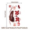 Halloween Tattoo Stickers, Halloween Scar Temporary Tattoos,Realistic Simulation Blood Wound Stitch Tattoo Sticker 3D Waterproof Prank Zombie Party Temporary Tattoo Sticker, | 10Pcs/Set