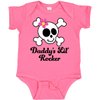 inktastic Daddy's Little Rocker Skull Baby Bodysuit Newborn Hot Pink 1690b