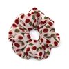 4PCS Elastic Creative Cherry Pattern Hair Scrunchies Hair Bands Chiffon Fabric Hair Ties Scrunchy Hair Rope Ponytail Holder for Women