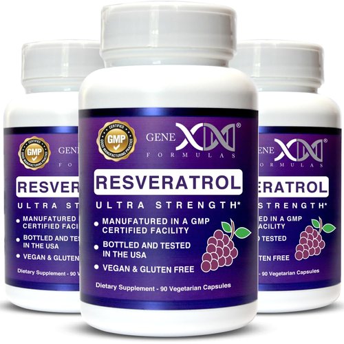 GENEX 1500mg Resveratrol with BioPerine for Absorption (3 Pack) | Organic Trans-Resveratrol Capsules from Japanese Knotweed, Antioxidant Supplement for Healthy Aging