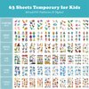 Temporary Tattoo Kids, CAYUDEN 63 Sheets Waterproof Kids Temporary Tattoos for Boys Fake Tattoos Stickers with Dinosaurs Animal Cars Robots Tattoos for Kids Stickers Birthday Party Decor Toys Reward