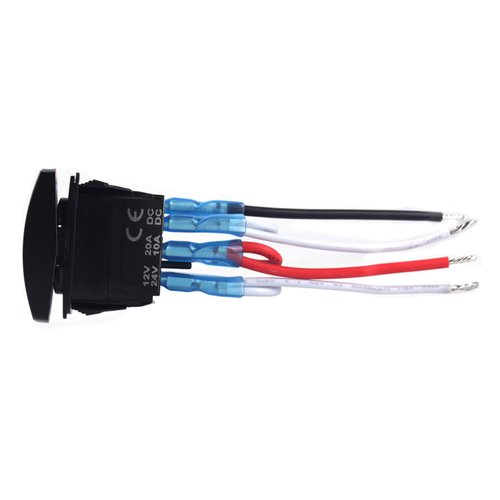 Xislet 7-Pin Winch Rocker Switch Replacement for Polaris UTV ATV RZR 800 900 XP 1000 Turbo Ranger General 1000 Momentary Winch in/Out with Jumper Wires and Instruction (12/24V DPDT Blue)