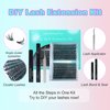 Wffenhefragrance DIY Volume eyelash extensions Kit - Lashes cluster 30D+40D D Curl Individual Lashes | Thick Eyelash extensions Kit 320pcs | Thin Band Cluster Lashes with Bond, Seal, and Tweezers
