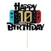 Bekaterea Video Game Happy 10th Birthday Cake Topper，Video Game Boy's 10th Birthday Level Up Party Cake decoration，boy girl gamer cake decoration，Video Game Theme Party Supplies
