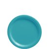 Caribbean Round Paper Plates - 6.75" (50 Pc) - Sturdy & Eco-Friendly Party Essentials - Perfect for Celebrations & Events