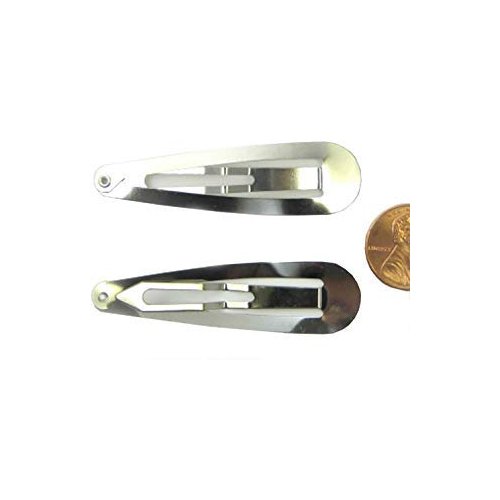 DIY Hair Clips Kit, Alligator Clips, French Barrette Clips, Snap clips (100pc 60mm Silver Snap Clips)