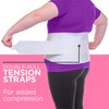 BraceAbility Plus Size Women's Back Brace for Female Lower Back Pain - XXXL Ladies Soft White Elastic Lumbar Compression Obesity Support Belt Girdle is Discreet Under Clothes (3XL)