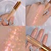 KWOLYKIM Liquid Glitter Eyeshadow, Long Lasting, Quick Drying, Easy to Apply, Loose Bling Glitter Diamond Pigmented Glue for Eye Crystals Makeup (Sparkling Gold + Colorful Sequins)
