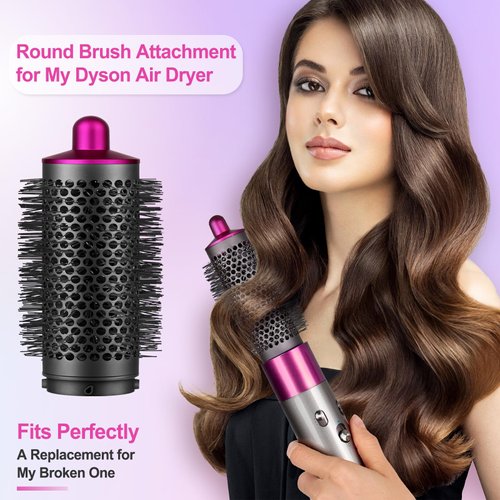 YTCHYYSK Round Volumizing Brush Rose and Filter Cleaning Brush for Dyson Airwrap Hair Styler Limp Flat Hair Volumizer Attachment Tool, Part No. 969489-01 970750-01