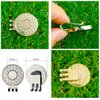 GOLTERS Golf Ball Markers with Hat Clips Value Sets for Men Women Golfer, Removable Attaches Easily to Golf Cap Premium Gifts (Mixed 4 Ball Markers)