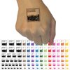 Hollywood Los Angeles California Travel Temporary Tattoo Water Resistant Fake Body Art Set Collection - Black (One Sheet)