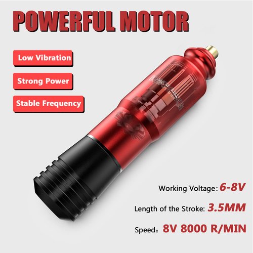 Tattoo Kit,Wormhole Complete Tattoo Pen Kit Rotary Tattoo Gun for Beginners Tattoo Power Supply Tattoo Ink Tattoo Cartridge Needles TK203