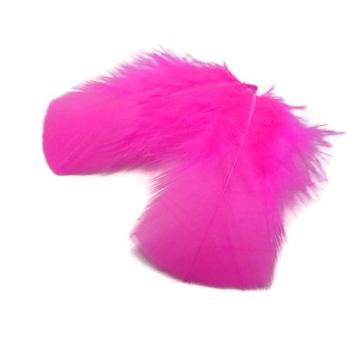 1 Pack - Hot Pink Turkey T-Base Plumage Feathers 0.50 oz. Dream Catcher, Wedding, Costume Feathers | Moonlight Feather