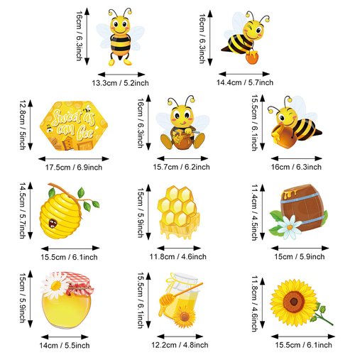 30 Pieces Bee Hanging Swirl Decorations, Bee Party Hanging Swirls Honey Bee Foil Ceiling Streamers Bee Themed Party Supplies for Kids Birthday Baby Shower Bee Day Party Decor