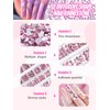 Nail Art Rhinestones Kit Glass Gems for Nails Pink Crystal Nail Gems Stones Flatback, Wsimily 1620 Pcs Shiny Mixed Nail Rhinestones Beads for DIY Manicure Craft with Tweezer Storage Box Picker Pencil