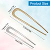5 Pcs 5.5’’ & 3.9’’ French Hair Pins Simple U Shaped Metal Hair Pins U French Metal Hair Forks Hair Sticks 2 Prong Updo Chignon Pins for Women Lady Buns Hair Accessories, 2 Sizes (Black, Gold, Silver)