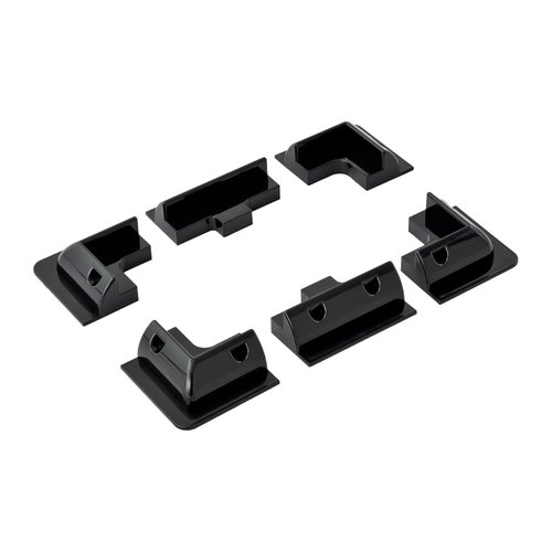 Spartan Power ABS Drill Free Solar Panel Mount 6 Piece (Black) Great for RV's, Vans, Trailers, Buses, Skoolies, Boats