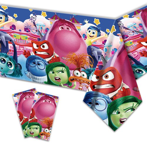 We1Fit 2pack Inside-Out Tablecloth Disposable Tablecover Birthday Party Supplies and Decorations for Kids Theme Birthday Party Decorations Rectangle Tables 70"X42",2 Pack