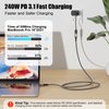CHENLENIC 20Gbps USB C 3.2 Extension Cable, USBC 3.2 Gen2 Type-c Male to Female Extender Cable Ultra HD 4K@60Hz 240W Charging 20Gbps Data Transfer Compatible with External SSD eGPU