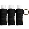 LUCKINEE 3PCS Lip Balm Holder Keychain Print Chapstick Holder Key Chain Lipstick Holder Lip Gloss Sleeve -Tight Elastic Holder Sleeve for Fat and Slim Lip Balms(Black)